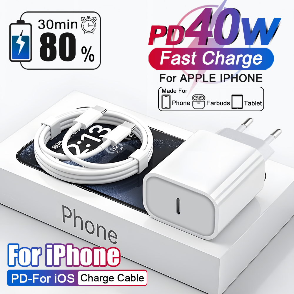 Phone Accessories Online - Ładowarka szybka PD 40W z adapterem