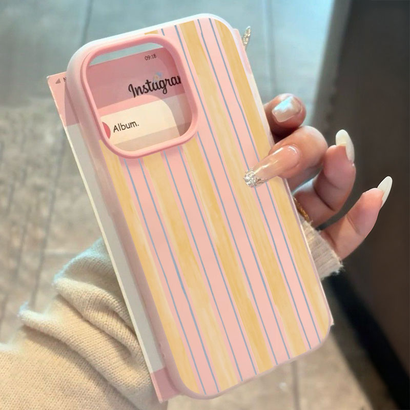 Yellow Phone Accessories - Stylowe żółte etui w paski na