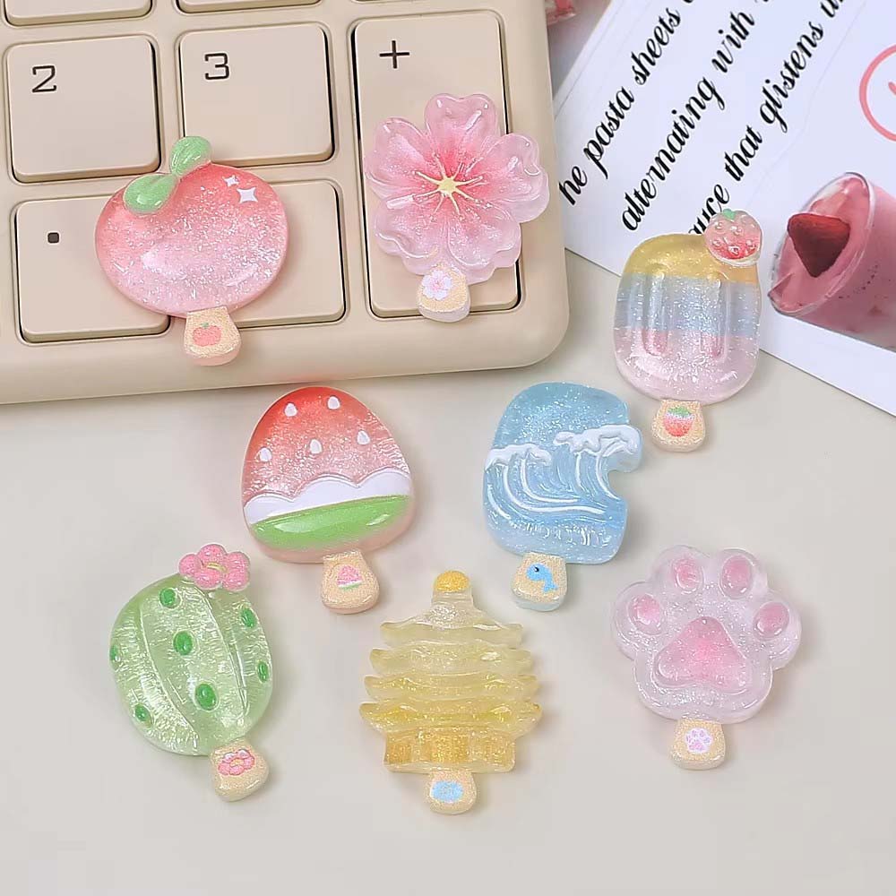 Phone Accessories For Boys - 10 szt. Kawaii Przezroczyste Letnie Mini