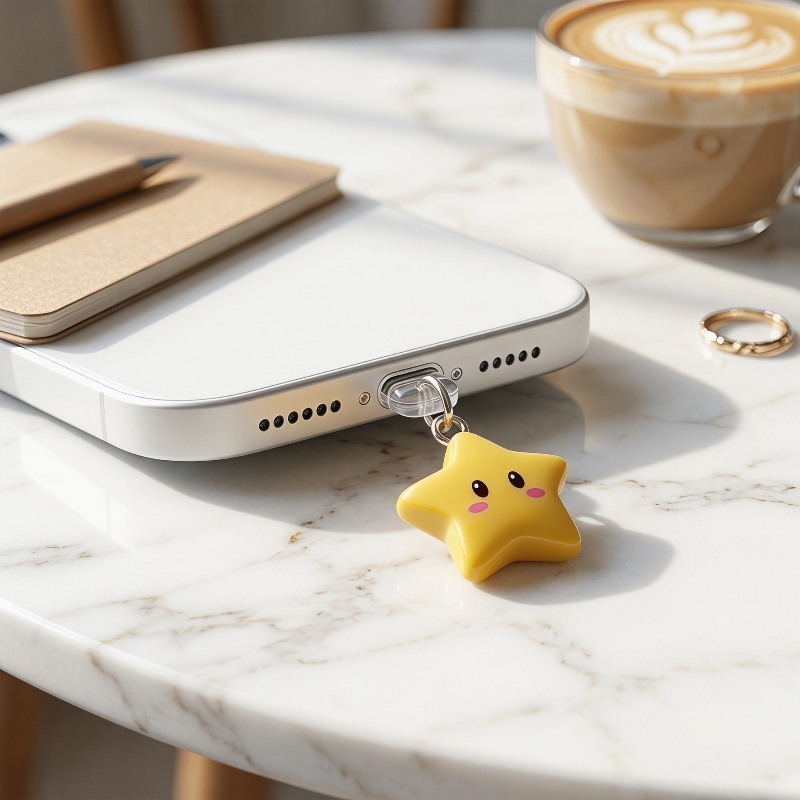 Urocza żółta gwiazdka 3D jako  – Yellow Phone Accessories recenzja i cena