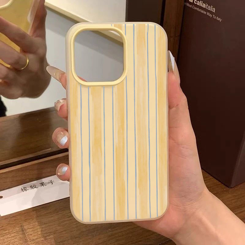 Stylowe żółte etui w paski na  – Yellow Phone Accessories recenzja i cena