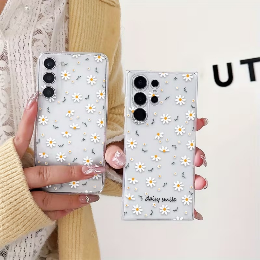 Żółto-białe kwiaty stokrotki E – Yellow Phone Accessories recenzja i cena